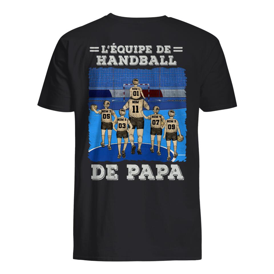 Tshirt personnalisé pour Papa | Cadeau personnalisé pour Son Père | L'équipe De Handball