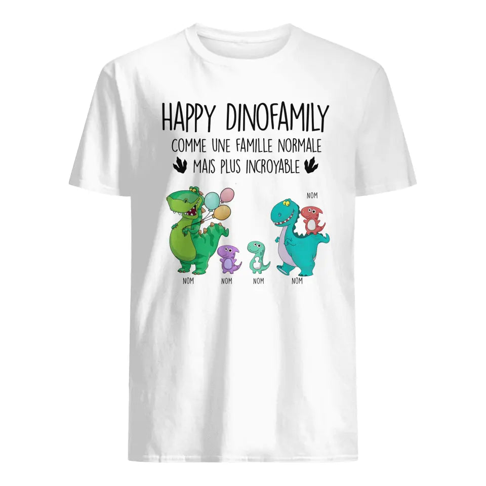 T-shirt personnalisé pour Papa et Mama | Cadeau personnalisé pour la famille | Joyeux Famille Dinofamille