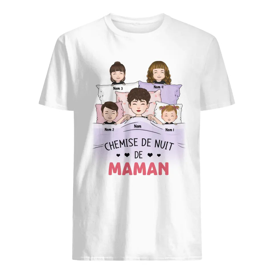 T-shirt personnalisé pour Maman | Chemise de nuit de Maman/Mamie