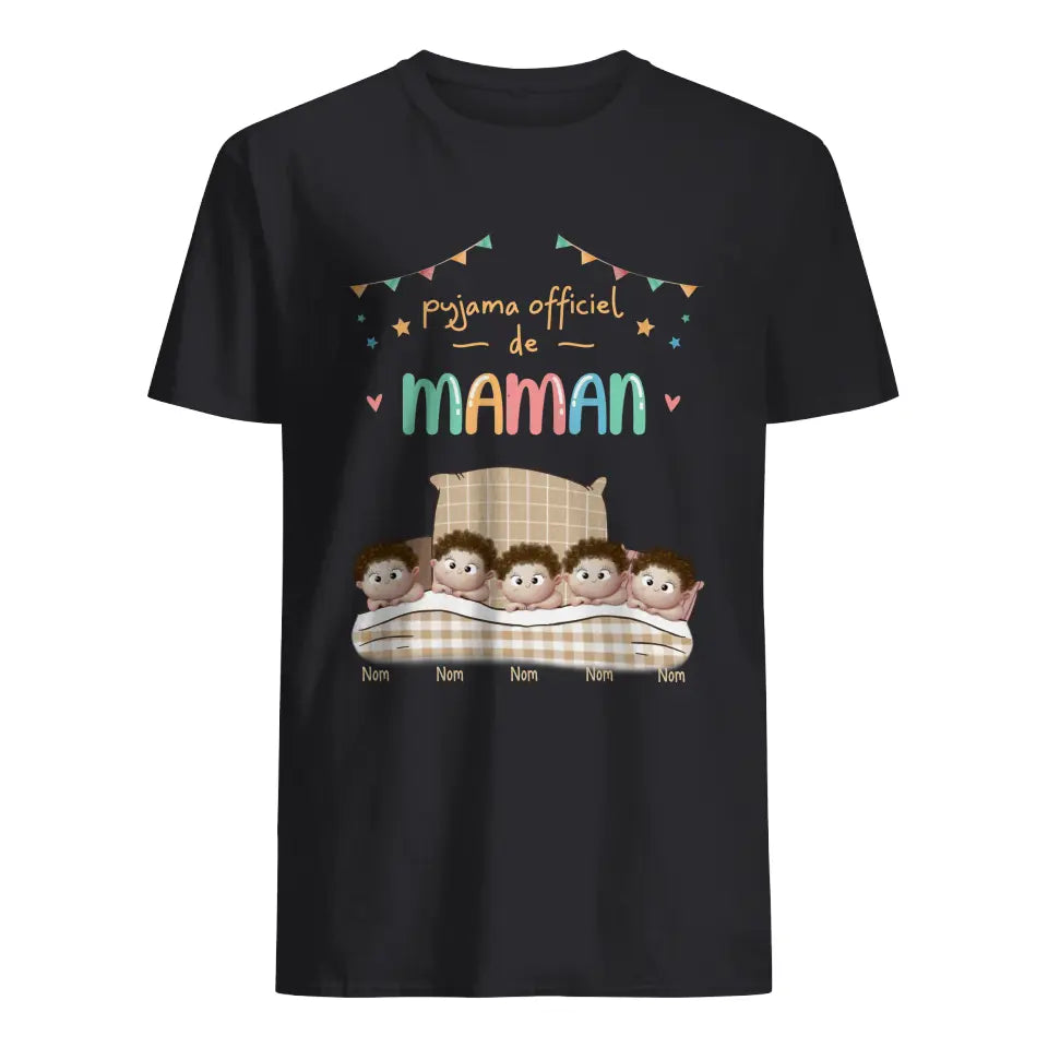T-shirt photo personnalisé pour Mère | Pyjama officiel de Maman
