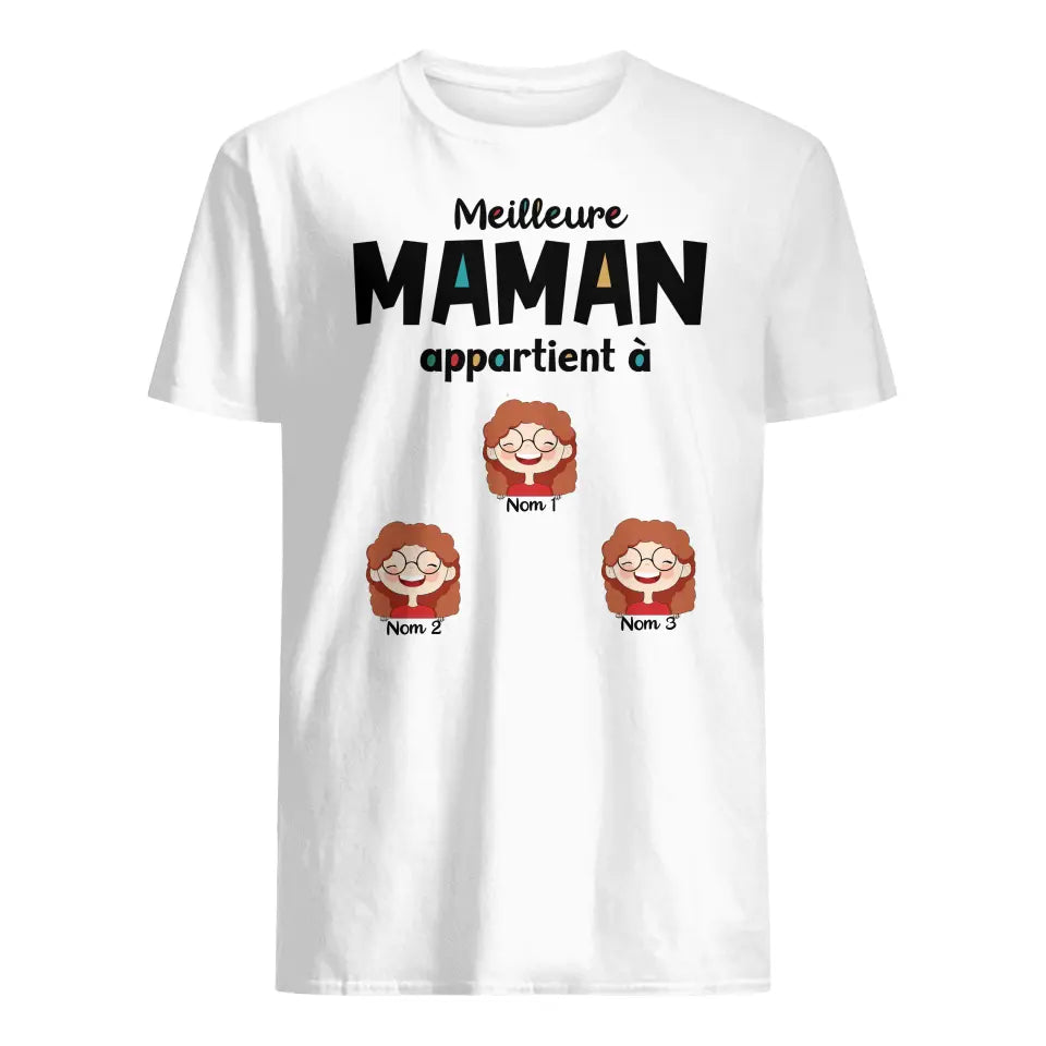T-shirt personnalisé pour Maman | Cadeau personnalisé pour Mamie | Meilleure Maman Mamie