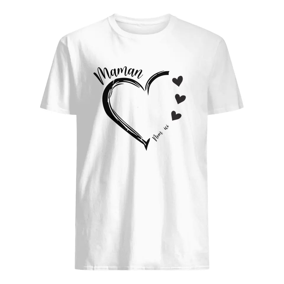 T-shirt personnalisé pour maman | Coeur pour maman