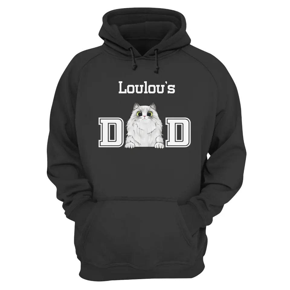 papa maman de chien et chat personnalisable sweat a capuche unisexe pour amoureux de chien et chat