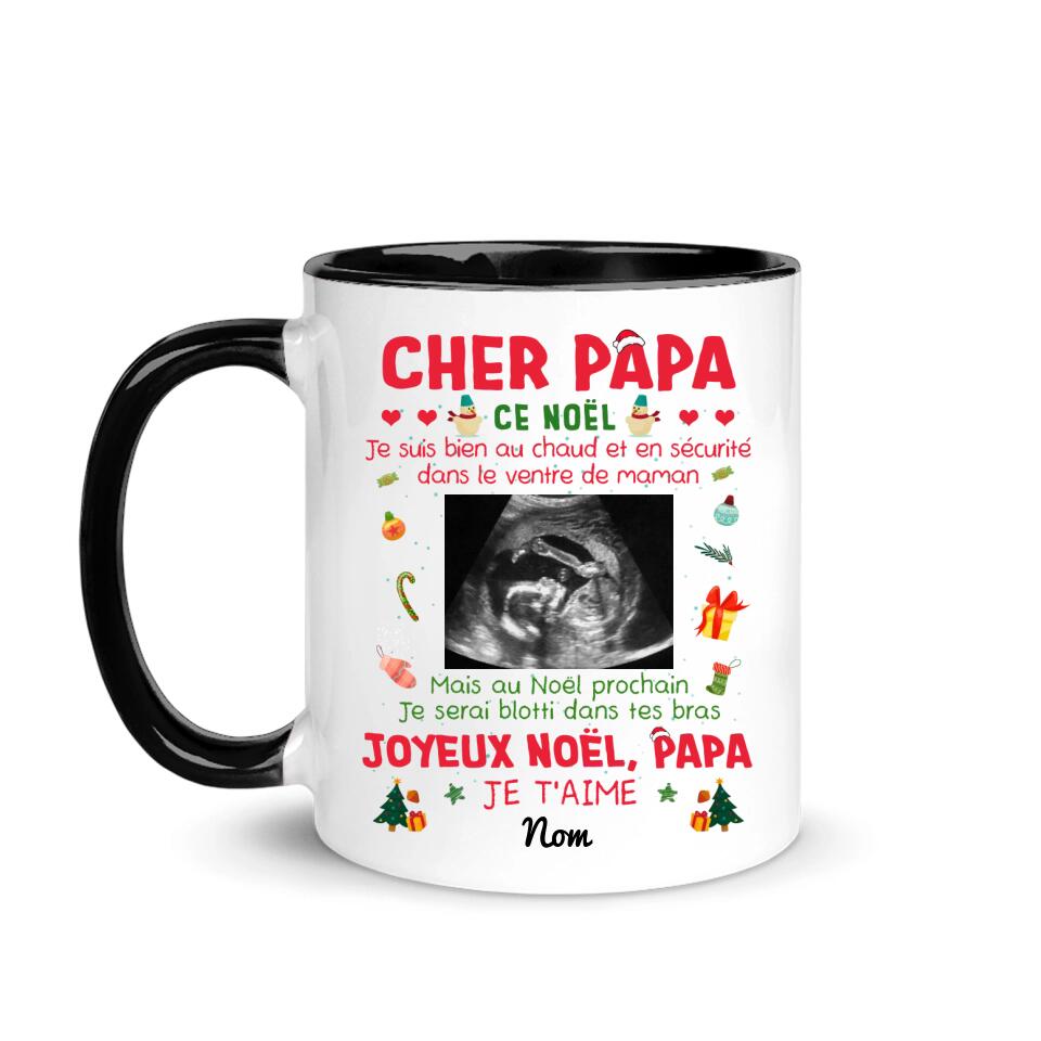 Mug personnalisé pour Papa | Cadeau personnalisé pour Son Père | Cher Papa Ce Noël