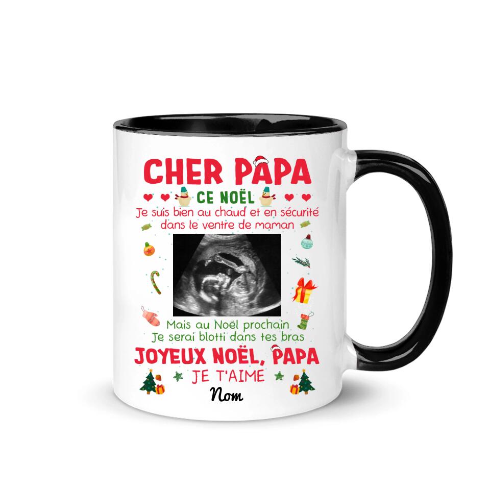 Mug personnalisé pour Papa | Cadeau personnalisé pour Son Père | Cher Papa Ce Noël