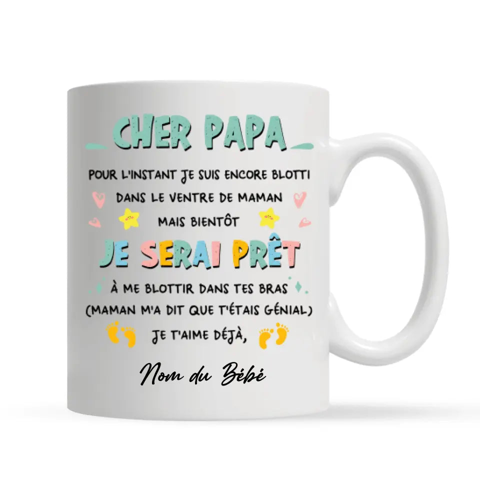 Tasse personnalisée pour  Papa | Cadeau personnalisé pour Père  | QuoteCoucou Papa