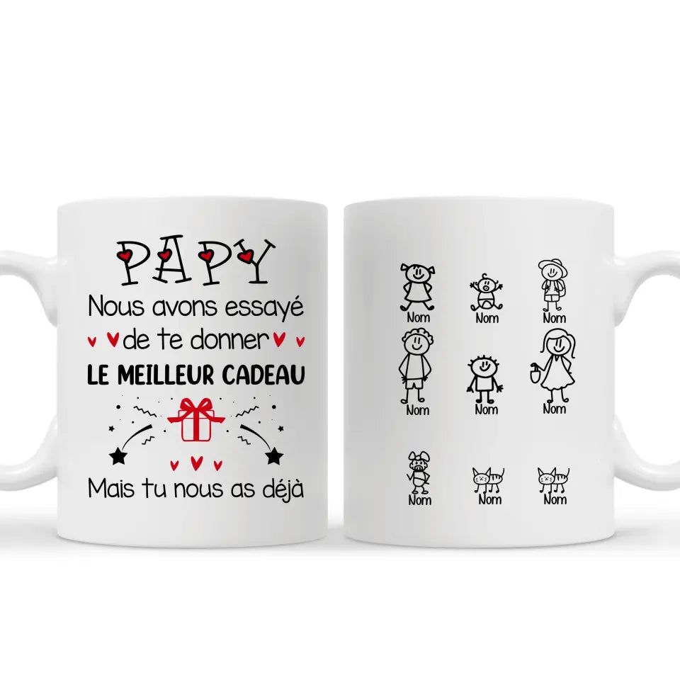 Tasse personnalisée pour Papa | Cadeau personnalisé pour Papa Papy  | Meilleur cadeau de Papa