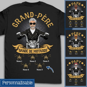 Henkilökohtainen t-paita isälle | Henkilökohtainen lahja Isälleen| Isä / Isoisä Biker Gang