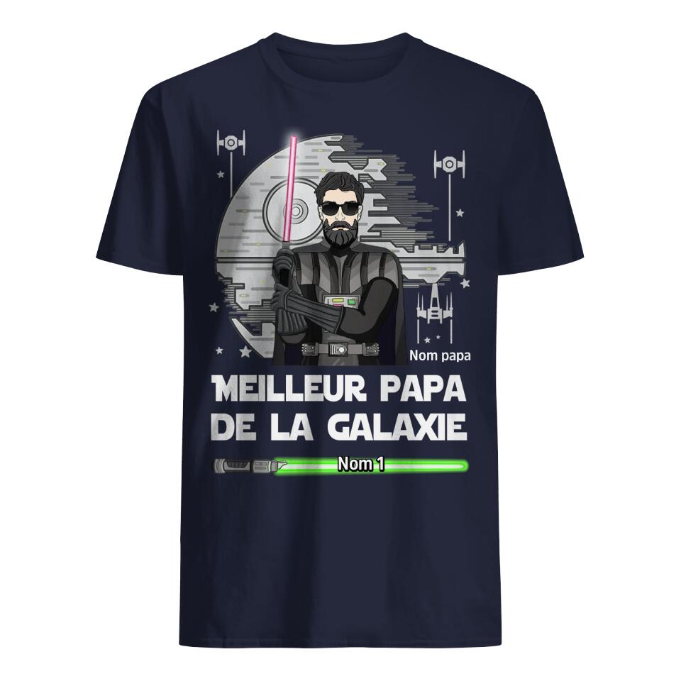 Tshirt personnalisé pour Papa  | Cadeau personnalisé pour Son Père |Meilleur Papa de la Galaxie