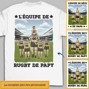 Henkilökohtainen T-paita isälle | Henkilökohtainen lahja Isälleen | Isän rugby 