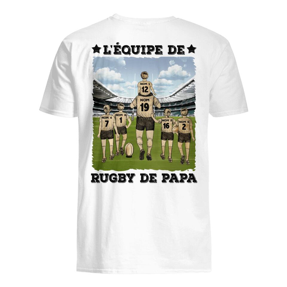 T-shirt personnalisé pour Papa | Cadeau personnalisé pour Son Père | Rugby De Papa