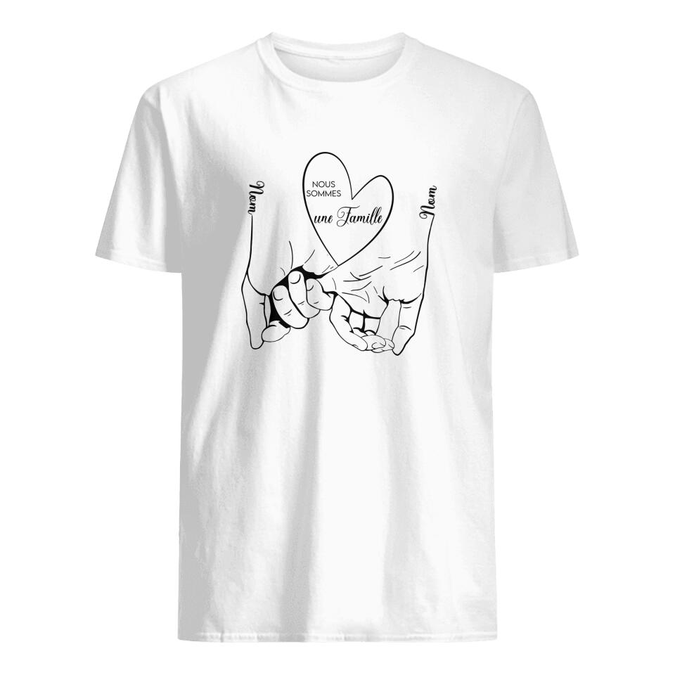 Nous Sommes Une Famille,Personnalisable T-shirt Pour Famille