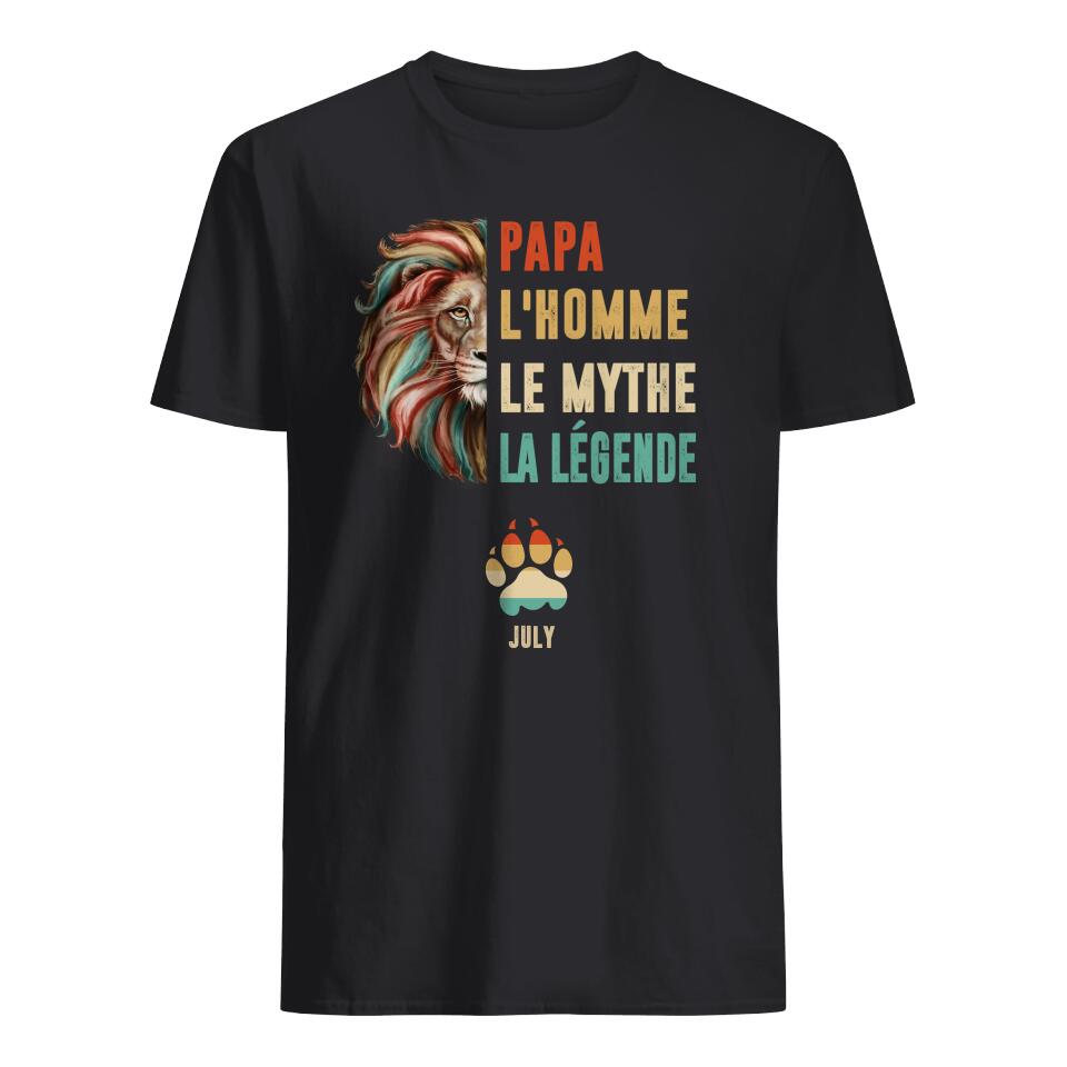 Tshirt personnalisé pour Papa | Cadeau personnalisé pour Son Père | L'Homme Le Mythe La Légende