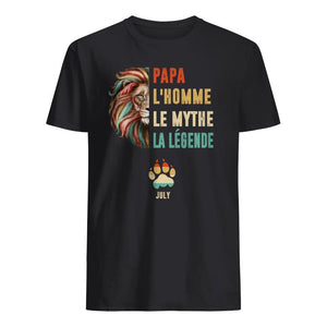 Tshirt personnalisé pour Papa | Cadeau personnalisé pour Son Père | L'Homme Le Mythe La Légende
