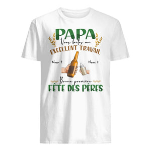 Henkilökohtainen T-paita isälle | Henkilökohtainen lahja Isälleen | Isä, teet hienoa työtä