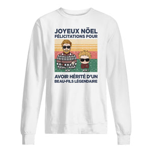 Tshirt personnalisé pour Papa bonus | Cadeau personnalisé pour Son Père  | Félicitations pour 
avoir hérité de beaux-enfants légendaires