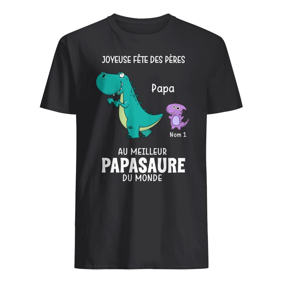Henkilökohtainen t-paita isälle | Henkilökohtainen lahja Isälleen | Maailman parhaalle papasaurille