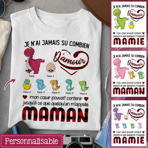 Yksilöllinen t-paita äidille isoäidille | Henkilökohtainen lahja Äidille Isoäidille | Rakasta äitiä mummoa