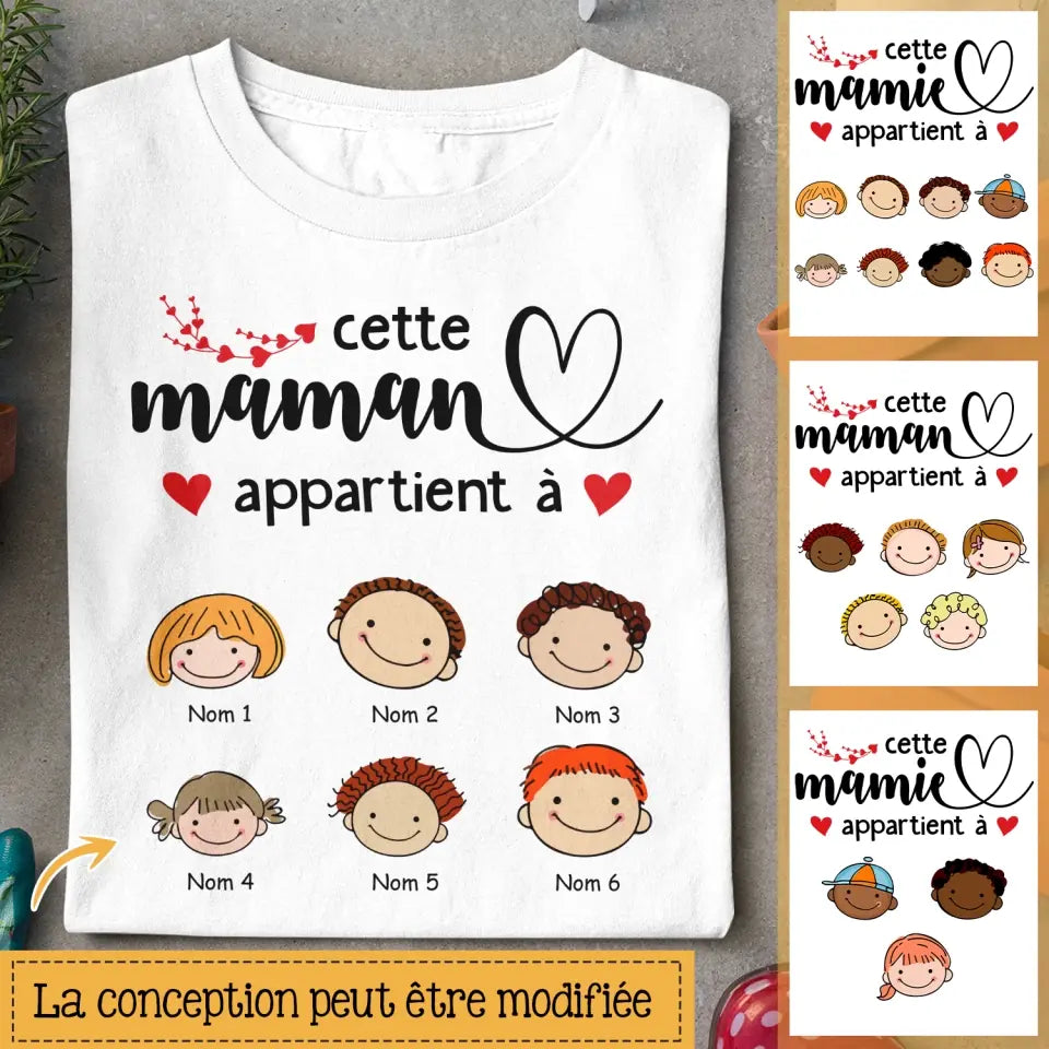 Henkilökohtainen t-paita äidille | Henkilökohtainen lahja Äidille Isoäidille | Tämä äiti mummo