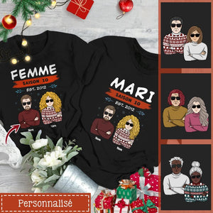 Tshirt personnalisé pour Femme/ Mari | Cadeau personnalisé pour Femme/ Mari  | Mari/ Femme Saison