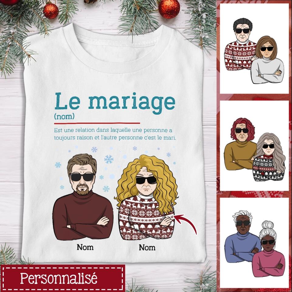 Tshirt personnalisé pour le couple | Cadeau personnalisé pour le couple | Le mariage