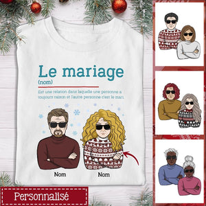 Tshirt personnalisé pour le couple | Cadeau personnalisé pour le couple | Le mariage
