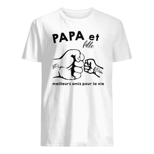 T-shirt personnalisé pour Nouveau papa | Cadeau personnalisé pour Nouveau papa | Papa Et Sa Fille
