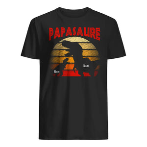 T-shirt personnalisé pour Papa | Cadeau personnalisé pour Son Père | Papasaure