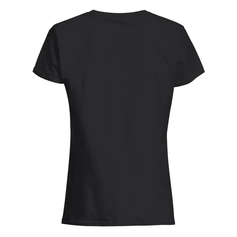 Henkilökohtainen t-paita äidille | Henkilökohtainen lahja äidille | Käsi äiti ja lapset musta T-paita