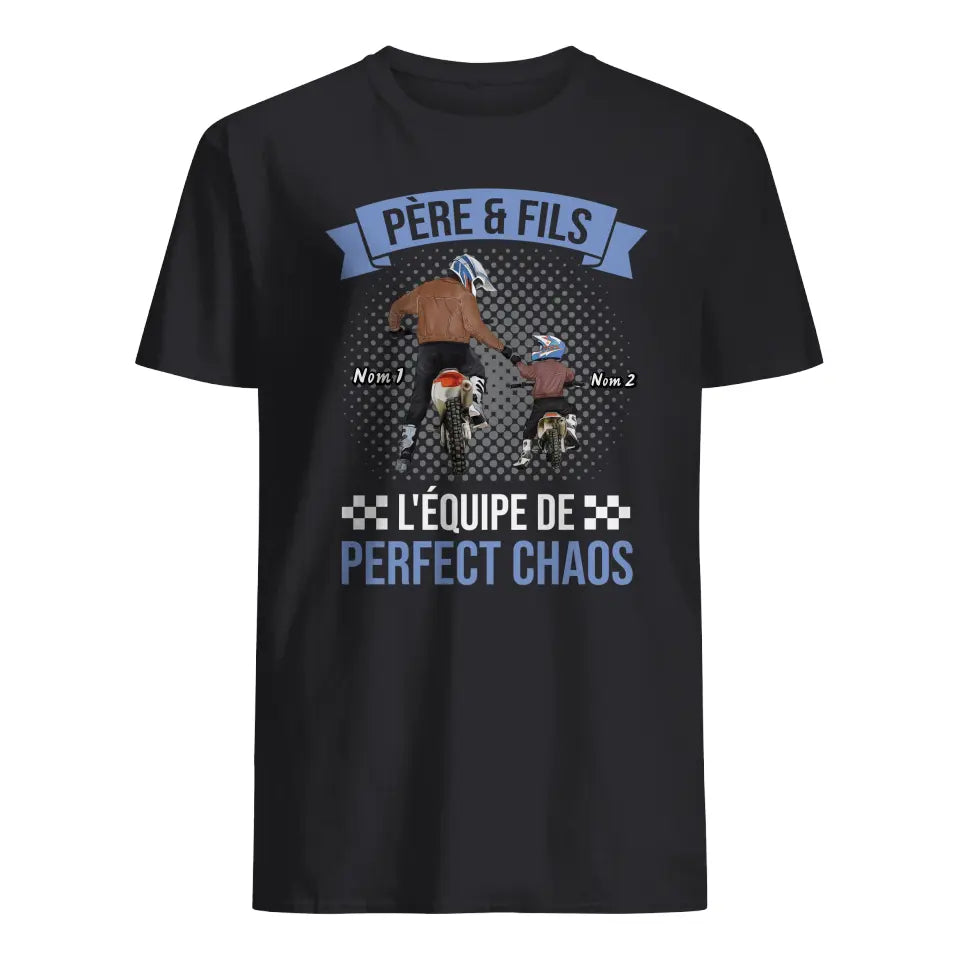 T-shirt personnalisé pour Papa | Cadeau personnalisé pour Son Père | L'équipe de Perfect Chaos
