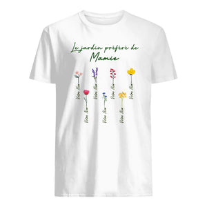 Yksilöllinen t-paita isoäidille | Henkilökohtainen lahja isoäidille ja äidille | Isoäidin puutarha