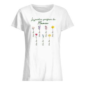 T-shirt personnalisé pour Mamie Maman | Cadeau personnalisé pour Mamie et Mère | Le jardin de Mamie Maman