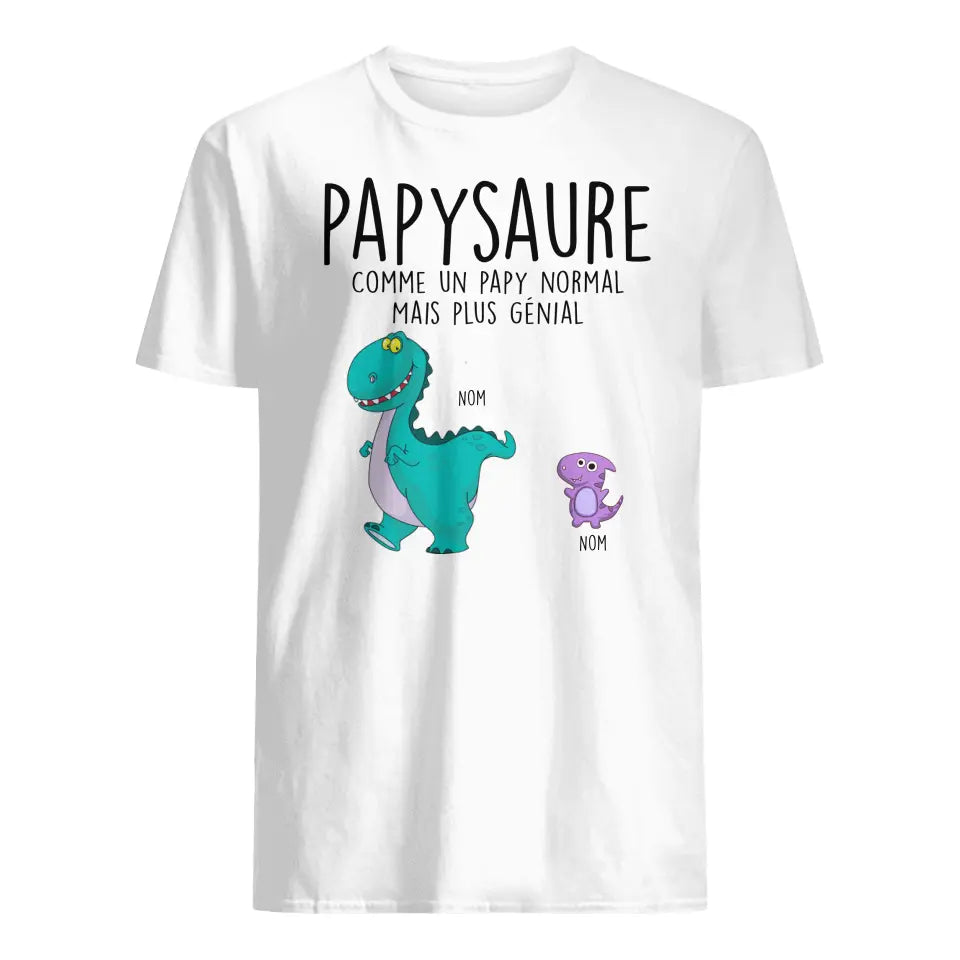 Yksilöllinen t-paita isoisälle | Henkilökohtainen lahja isoisälle | Papysaur