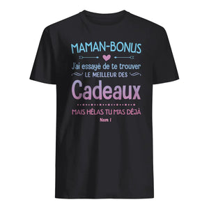Henkilökohtainen T-paita Bonus Mama | Henkilökohtainen lahja Bonus Mamalle | Äiti-Bonus Yritimme löytää sinulle parhaan lahjan