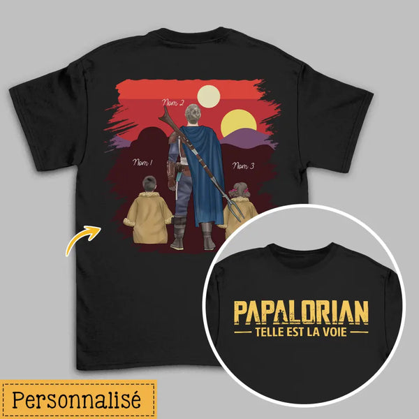 Papalorian telle est la voie - T-shirt personnalisé pour Papa