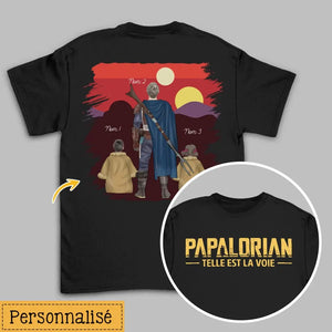 T-shirt personnalisé pour Papa | Cadeau personnalisé pour Père | Papalorian telle est la voie