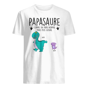 T-shirt personnalisé pour Papa | Cadeau personnalisé pour Père | Papasaure