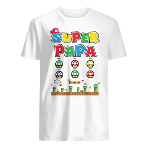 Tshirt personnalisé pour Papa | Cadeau personnalisé pour Son Père | Super papa T-shirt léger