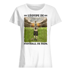 Henkilökohtainen t-paita isälle | Henkilökohtainen lahja isälle | Isän jalkapallojoukkue Isän unelma