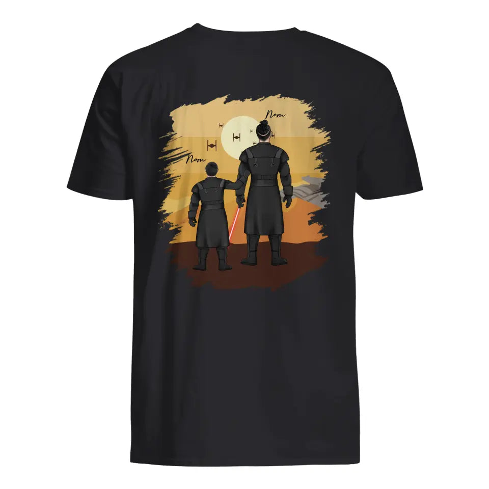 T-shirt personnalisé pour Papa | Cadeau personnalisé pour Père | je suis ton père T-shirt 2 côtés