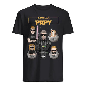 T-shirt personnalisé pour Papy | Cadeau personnalisé pour Grandpère | Je suis leur papy