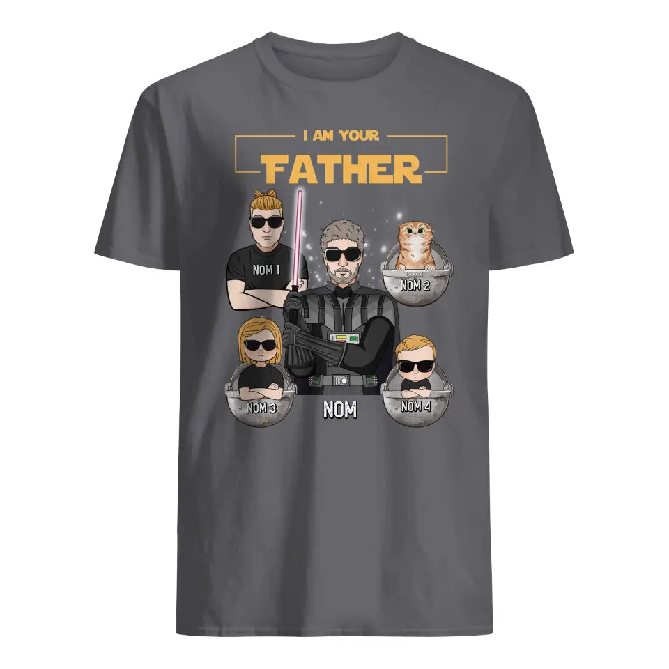 Tshirt personnalisé pour Papa | Cadeau personnalisé pour Son Père | I am your father