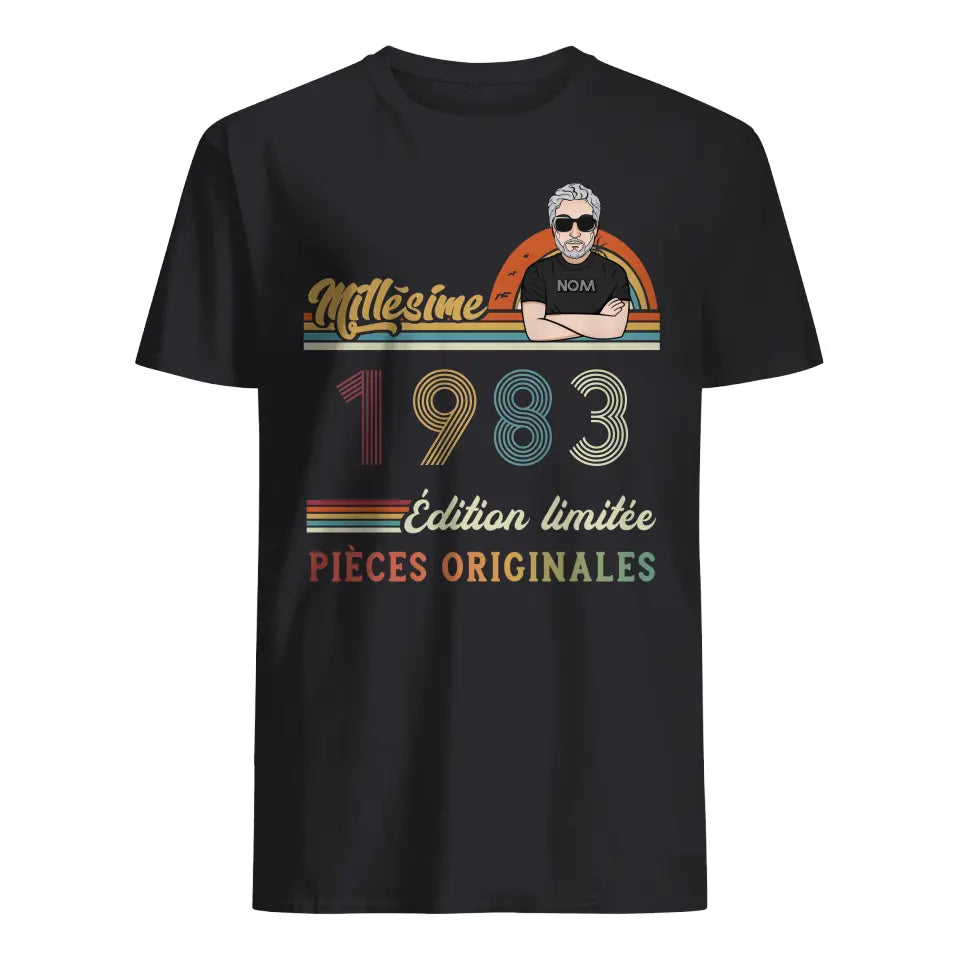 T-shirt personnalisé pour Papa | Cadeau personnalisé anniversaire pour Son Père | Édition limitée pièces originales