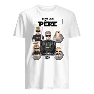 Tshirt personnalisé pour Papa | Cadeau personnalisé pour Son Père | Je suis leur père blanc