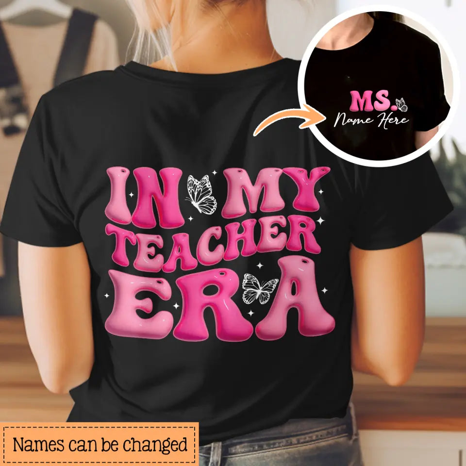 T-shirt personnalisé pour professeur | Rentrée scolaire 2023 | In my teacher eras