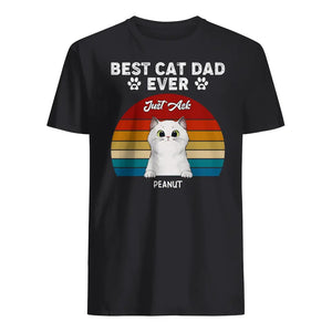 Muokkaa T-paita isälle | Persoonallinen lahja isälle | Best cat dad ever just ask