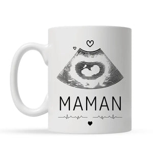 Tasse personnalisée pour Maman | Cadeau personnalisé pour Mère | Photos d'échographie de bébés