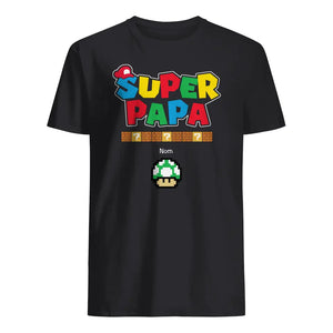 Tshirt personnalisé pour Papa | Cadeau personnalisé pour Son Père | Super Papa