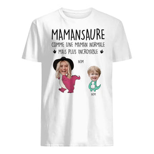T-shirt photo personnalisé pour Maman | Mamansaure