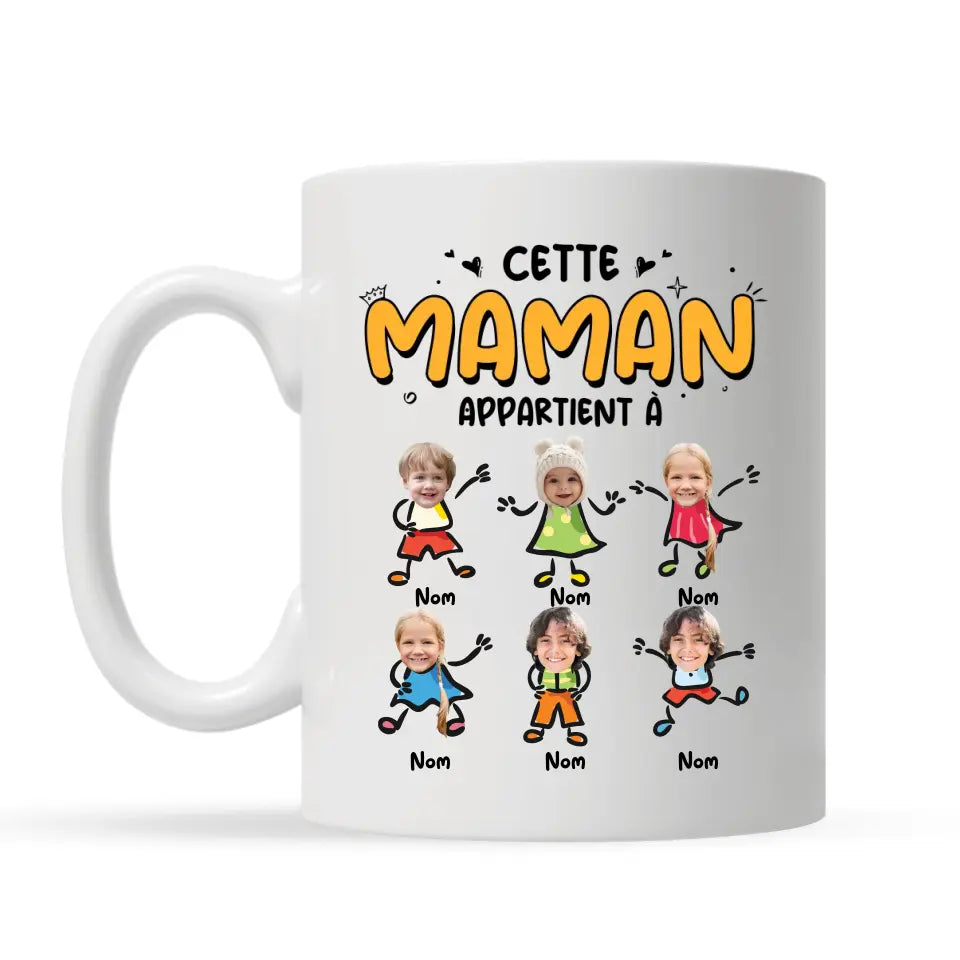 Tasse personnalisée pour Maman | Cette maman mamie appartient à